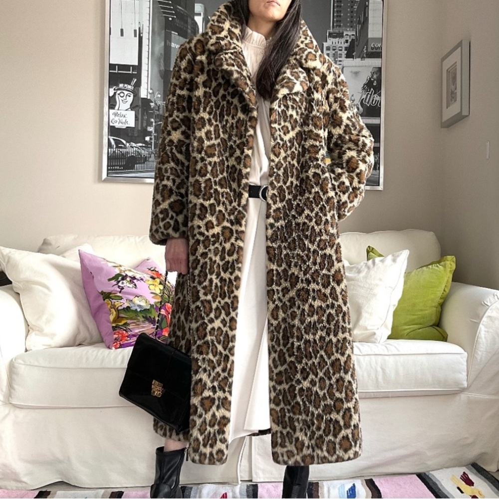 Vintage Olympia Leopard Print Long Coat - Picture 4 of 16